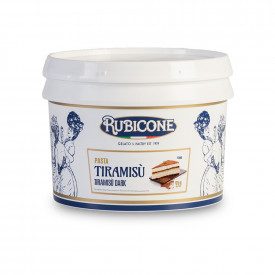 TIRAMISÙ PASTE | Rubicone | Certifications: halal, kosher, gluten free, dairy free, vegan; Pack: box of 6 kg. - 2 buckets of 3 k