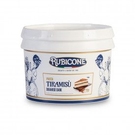 Buy online TIRAMISÙ PASTE Rubicone | box of 6 kg.-2 buckets of 3 kg. | Tiramisu is a concentrated gelato paste with the classic 