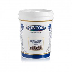 STRACCIATELLA DARK COVERING | Rubicone | Certifications: halal, kosher, gluten free; Pack: box of 10 kg.-2 buckets of 5 kg.; Pro