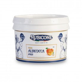 Buy online APRICOT PASTE Rubicone | box of 6 kg.-2 buckets of 3 kg. | Apricot is a concentrated gelato paste to the taste of apr