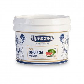 Buy online WATERMELON PASTE Rubicone | box of 6 kg.-2 buckets of 3 kg. | Watermelon is a concentrated gelato paste flavored with