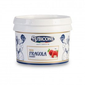 STRAWBERRY PASTE | Rubicone | Certifications: halal, kosher, gluten free, dairy free, vegan; Pack: box of 6 kg.-2 buckets of 3 k