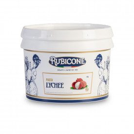 LYCHEE PASTE | Rubicone | Certifications: halal, kosher, gluten free, dairy free, vegan; Pack: box of 6 kg.-2 buckets of 3 kg.; 