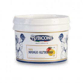 MANGO ALPHONSO PASTE | Rubicone | Certifications: halal, kosher, gluten free, dairy free, vegan; Pack: box of 6 kg.-2 buckets of