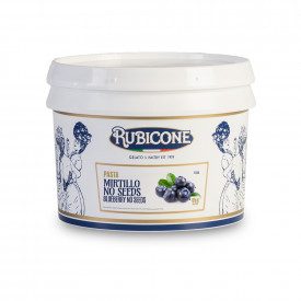 Buy online BLUEBERRY PASTE NO SEEDS Rubicone | box of 6 kg.-2 buckets of 3 kg. | Blueberry NO Seeds is a concentrated gelato pas