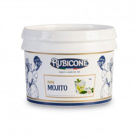 Buy online MOJITO COCKTAIL PASTE Rubicone | box of 6 kg.-2 buckets of 3 kg. | Mojito is a concentrated gelato paste to the taste