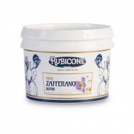 Buy online SAFFRON PASTE Rubicone | box of 6 kg. - 2 buckets of 3 kg. | Flavoring paste with precious Saffron taste.