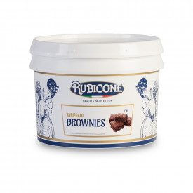 Buy online BROWNIES CREAM Rubicone | box of 6 kg.-2 buckets of 3 kg. | Variegated brownies enhances the taste of dark chocolate,