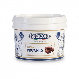 VARIEGATO BROWNIES Prodotti Rubicone | scatola da 6 kg. - 2 secchielli da 3 kg. | VARIEGATO BROWNIES esalta il gusto del cioccol