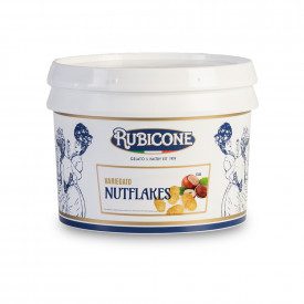 Buy online NUTFLAKES CREAM Rubicone | box of 6 kg.-2 buckets of 3 kg. | Nutflakes Cream is a smooth hazelnut-based cream with a 