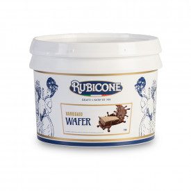 Buy online WAFER CREAM Rubicone | box of 6 kg.-2 buckets of 3 kg. | Wafer Cream is a smooth, milk chocolate and hazelnut-based s