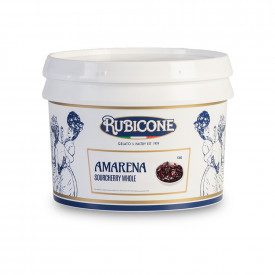 Buy online RED CHERRY CREAM Rubicone | box of 6 kg.-2 buckets of 3 kg. | Red Cherry Cream is with candied cherries in a syrup ba