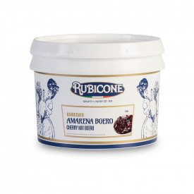 Buy online SOUR CHERRY RUM CREAM Rubicone | box of 6 kg.-2 buckets of 3 kg. | Sour Cherry Rum is a smooth, amarena-flavored gela