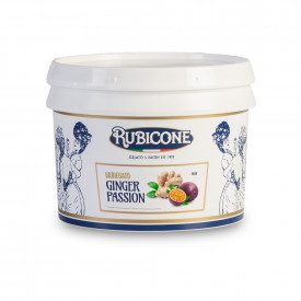 Buy online GINGER PASSION RIPPLE CREAM Rubicone | box of 6 kg. - 2 bucket da 3 kg. | Ripple cream Ginger and Passion Fruit flavo