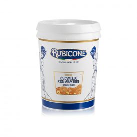 Buy online CARAMEL CREMINO WITH PEANUTS Rubicone | box of 10 kg.-2 buckets of 5 kg. | Caramel Cremino with peanuts is a smooth c