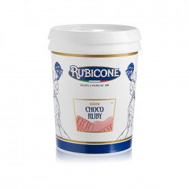CREMINO CHOCO RUBY | Rubicone | Pack: box of 10 kg. - 2 buckets of 5 kg.; Product family: cream ripples | Ruby chocolate velvet 