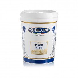 CREMINO CHOCO WHITE Prodotti Rubicone | scatola da 10 kg. - 2 secchielli da 5 kg. | Crema vellutata al gusto di cioccolato bianc