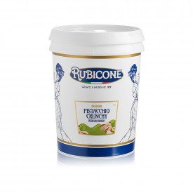 Buy online PISTACHIO CREMINO WITH GRAIN Rubicone | box of 10 kg.-2 buckets of 5 kg. | Cremino Pistachio with grain is a smooth c