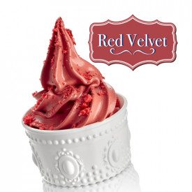 BASE SOFT RED VELVET - 1,2 Kg. Prodotti Rubicone | busta da 1,2 kg. | Prodotto completo per Soft Gelato dal colore rosso intenso