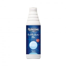 TOPPING BUBBLE GUM BLUE | Rubicone | Certifications: gluten free, dairy free, vegan; Pack: box of 6 kg. -6 bottles of 1 kg.; Pro