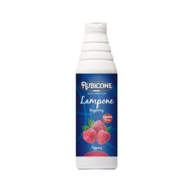 TOPPING RASPBERRY | Rubicone | Pack: box of 6 kg. -6 bottles of 1 kg.; Product family: toppings and syrups | Fluid sauce with ra