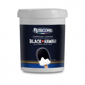 COPERTURA BLACK HAWAII Prodotti Rubicone | scatola da 6 kg. - 4 secchielli da 1,5 kg. | Copertura per gelato su stecco al gusto 