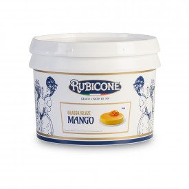 MANGO MIRROR GLAZE | Rubicone | Certifications: halal, kosher, gluten free, dairy free, vegan; Pack: box of 7 kg. - 2 buckets of