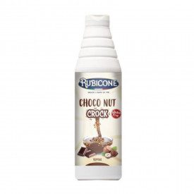 TOPPING CHOCO NUT CROCK - 1 KG. Prodotti Rubicone | flaconi da 1 kg. | Salsa fluida al delizioso gusto di gianduia con croccante