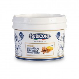 Buy online ORANGE CINNAMON RIPPLE CREAM Rubicone | box of 6 kg. - 2 buckets of 3 kg. | Ripple sauce with orange and cinnamon tas