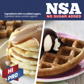 Buy online PANCAKE & WAFFLE HI-PRO NSA MIX Rubicone | box of 8 kg. - 4 bags of 2 kg. | High protein content. Premix in powder fo