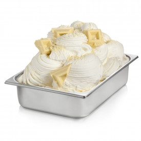 PASTA CIOCCOLATO BIANCO SUPREME Prodotti Rubicone | scatola da 6 kg. - 2 secchielli da 3 kg. | Pasta per gelato artigianale con 