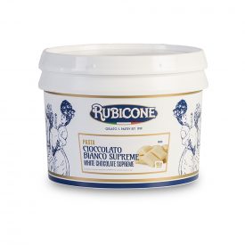 Buy online SUPREME WHITE CHOCOLATE PASTE Rubicone | box of 6 kg. - 2 buckets of 3 kg. | Concentrated flavoring paste with a mark