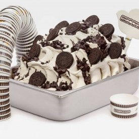 Nutman | Buy online BISCONERO CREAM | buckets of 3 kg. | Ripple cream with dark chocolate flavour crushed biscuits and dark choc