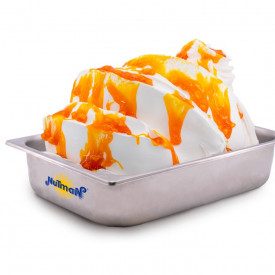 Nutman | Buy online MANGO RIPPLE CREAM | buckets of 3 kg. | Mango-based ripple cream with candied mango cubes.