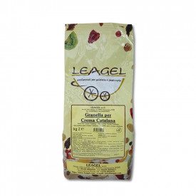 GRANELLA PER CREMA CATALANA | Leagel | busta da 2 kg. | Decorazione croccante al gusto di zucchero caramellato. Certificazioni: 