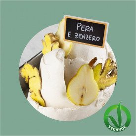 PERA E ZENZERO - FRUITY & VEGGY BASE PRONTA | Leagel | busta da 1,2 kg. | Base pronta certificata Vegan Ok per un gelato 100% ve