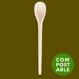 ICE CURVY S 17,5 CM. COMPOST BEIGE - SLUSH MILKSHAKE AND ICE CREAM SPOONS | Polo Plast | 8027499026337 | Certifications: bio; Pa