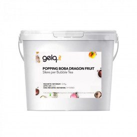 POPPING BOBA - DRAGON FRUIT - BUBBLE TEA PEARLS | Gelq Ingredients | Certifications: gluten free; Pack: buckets of 3.5 kg.; Prod