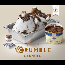 SICILIAN CANNOLO FANTA CRUMBLE CREAM | Elenka | Pack: bucket of 2,5 kg; Product family: cream ripples | Fanta Crumble Cannolo, t