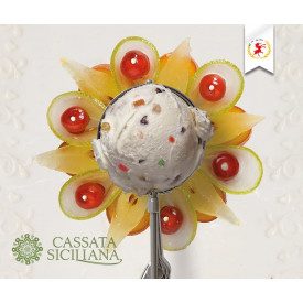 SICILIAN CASSATA PASTE ELENKA WITH CANDIED FRUIT | Elenka | Pack: bucket of 5 kg.; Product family: flavoring pastes | A Sicilian