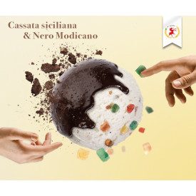 NERO MODICANO COVERING - 3 KG BUCKET | Elenka | Pack: bucket of 3 kg. | Nero modicano chocolate covering, with chocolate granule