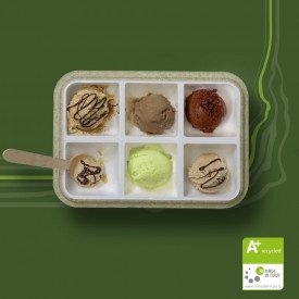 Buy online PASQUALINA 6 COMPARTMENTS - ICE CREAM CONTAINER - RECYCLED Domogel | box of 65 pcs. | 6 compartment ice cream contain