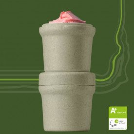 BARTOLO CC. 500 - ICE CREAM CONTAINER RECYCLED | Domogel | box of 40 pcs. | Take away box for ice cream, jar shape, capacity 500