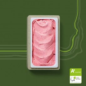 IMPILO MONOGUSTO - VASCHETTA GELATO CON COPERCHIO RICICLATA Domogel | scatola da 50 pz. | Vaschetta per gelato da asporto da 500