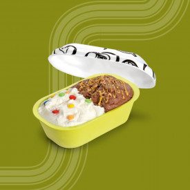 Buy online FUNNY GEL CC. 500 LIME - ICE CREAM CONTAINER Domogel | box of 100 pcs. | Thermal containers are manufactured in extru