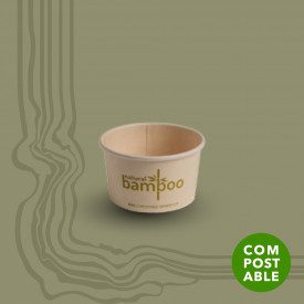 BAMBOO CC. 80 - COPPETTA GELATO BIO COMPOSTABILE Domogel | scatola da 1000 pz. | Coppetta gelato capacità 80 cc. realizzata in F