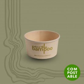 BAMBOO CC. 160 - COPPETTA GELATO BIO COMPOSTABILE Domogel | scatola da 1000 pz. | Coppetta gelato capacità 160 cc. realizzata in