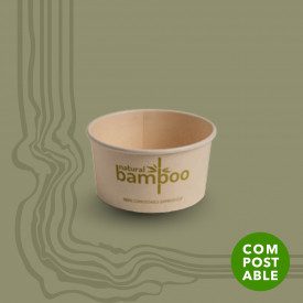 Buy online BAMBOO CC. 160 - ICE CREAM CUPS BIO COMPOSTABLE Domogel | box of 1000 pcs. | Ice cream cup capacity 160 cc. made of B
