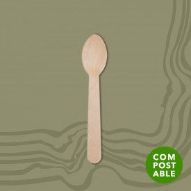 Buy online WOOD SLUSH SPOONS MIGNON Domogel | box of 5000 pcs. | Wooden spoons for milkshake and slush length cm. 11 - BIO and c