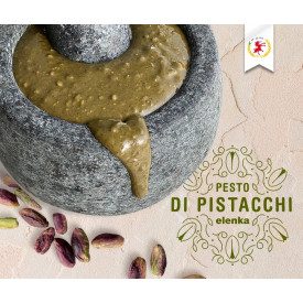 Acquista PESTO DI PISTACCHI ELENKA - 2,5 Kg. | Elenka | lattina da 2,5 kg. | Il Pesto di pistacchi Elenka cattura tutta la fragr